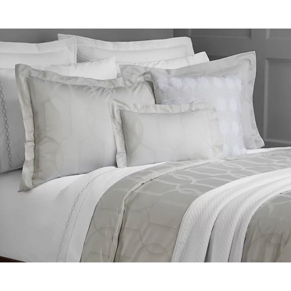 NIP SFERRA Cannia 5738 Boudoir Pillow Sham 100% Cotton Sateen Jacquard ITALY